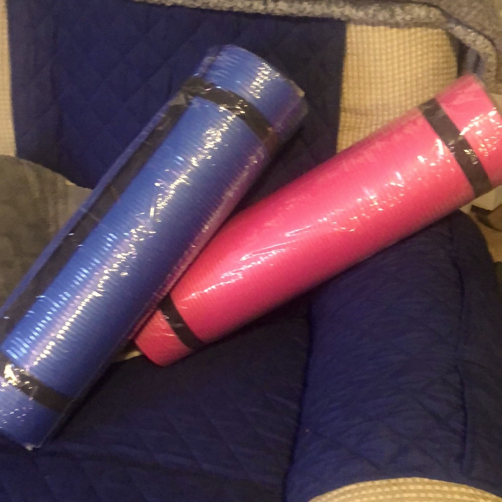 Yoga mats thick and great for hard floors when you need extra padding.